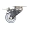 Vestil Thermoplastic Rubber Swivel With Total Brake Caster 3 In. Diameter x 1 In. Width 225 lb Gray CST-E-SS-3X1TPR-SWTB - alternate 8